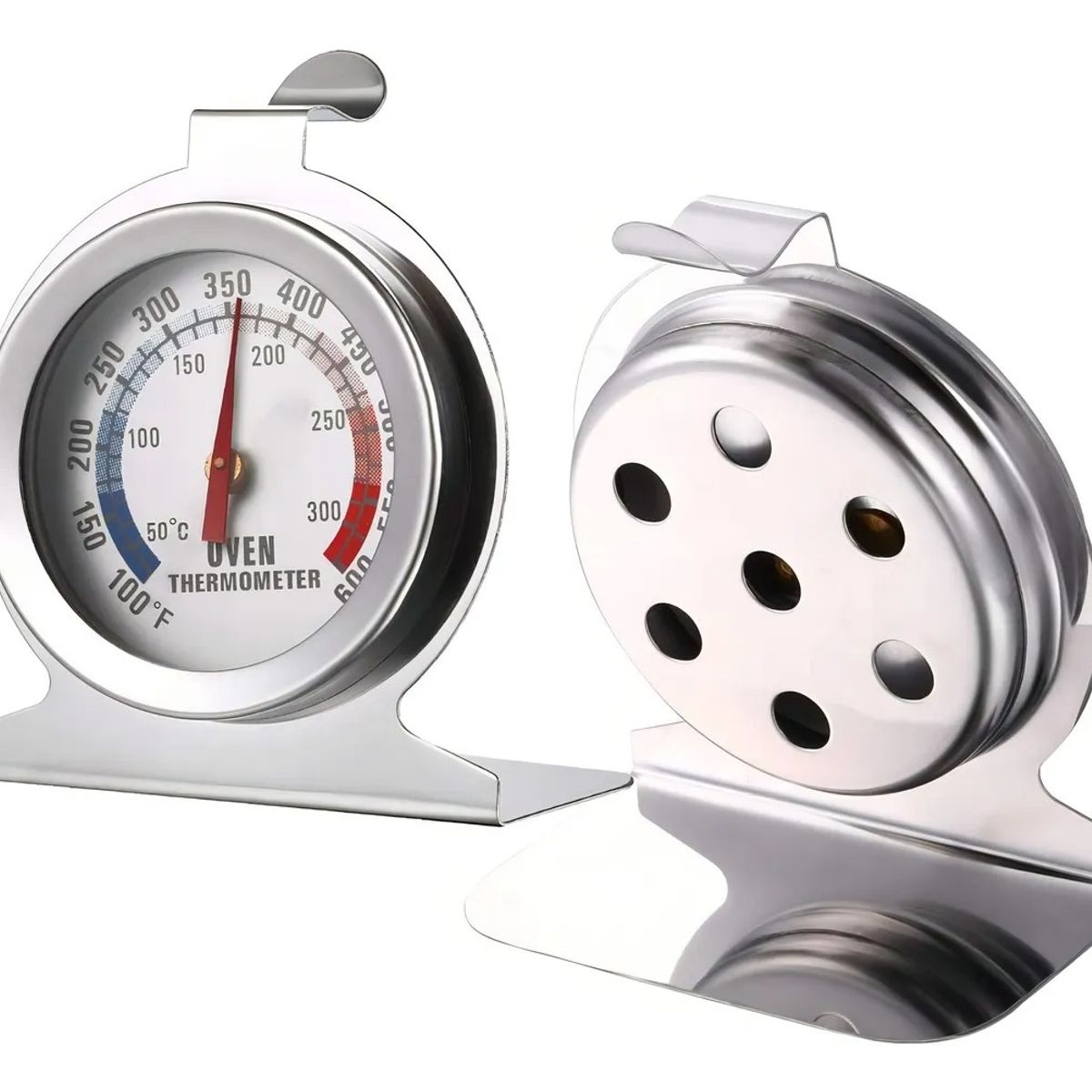GENERICO - Pack 2 Termómetros Para Horno En Acero Inoxidable 50-300°c