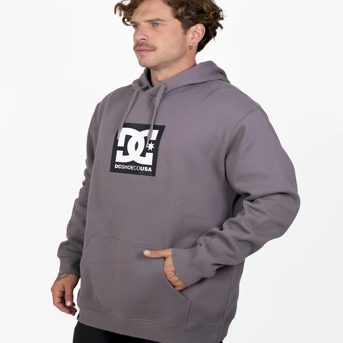 DC SHOES - Poleron Hombre Square Star Ph Gris DC