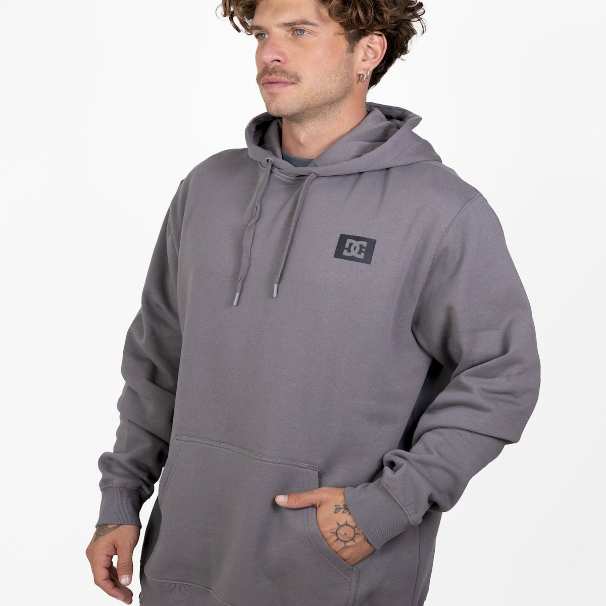 DC SHOES - Poleron Hombre DC Stage Box Gris