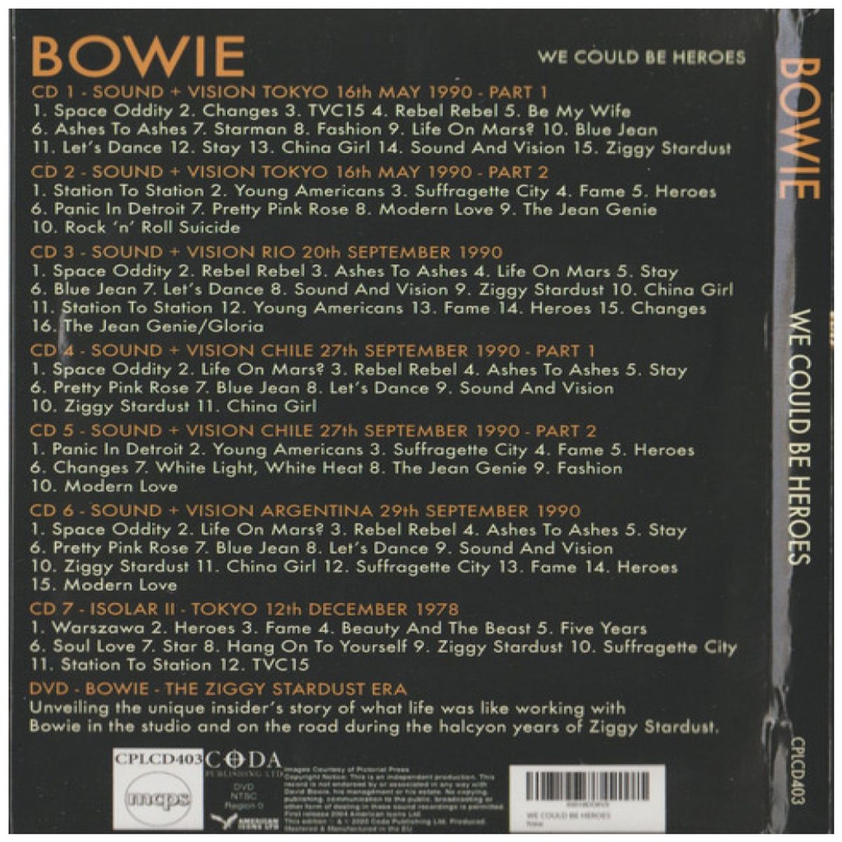 HITWAY MUSIC - DAVID BOWIE - WE COULD BE HEROES 7CD+DVD - CD