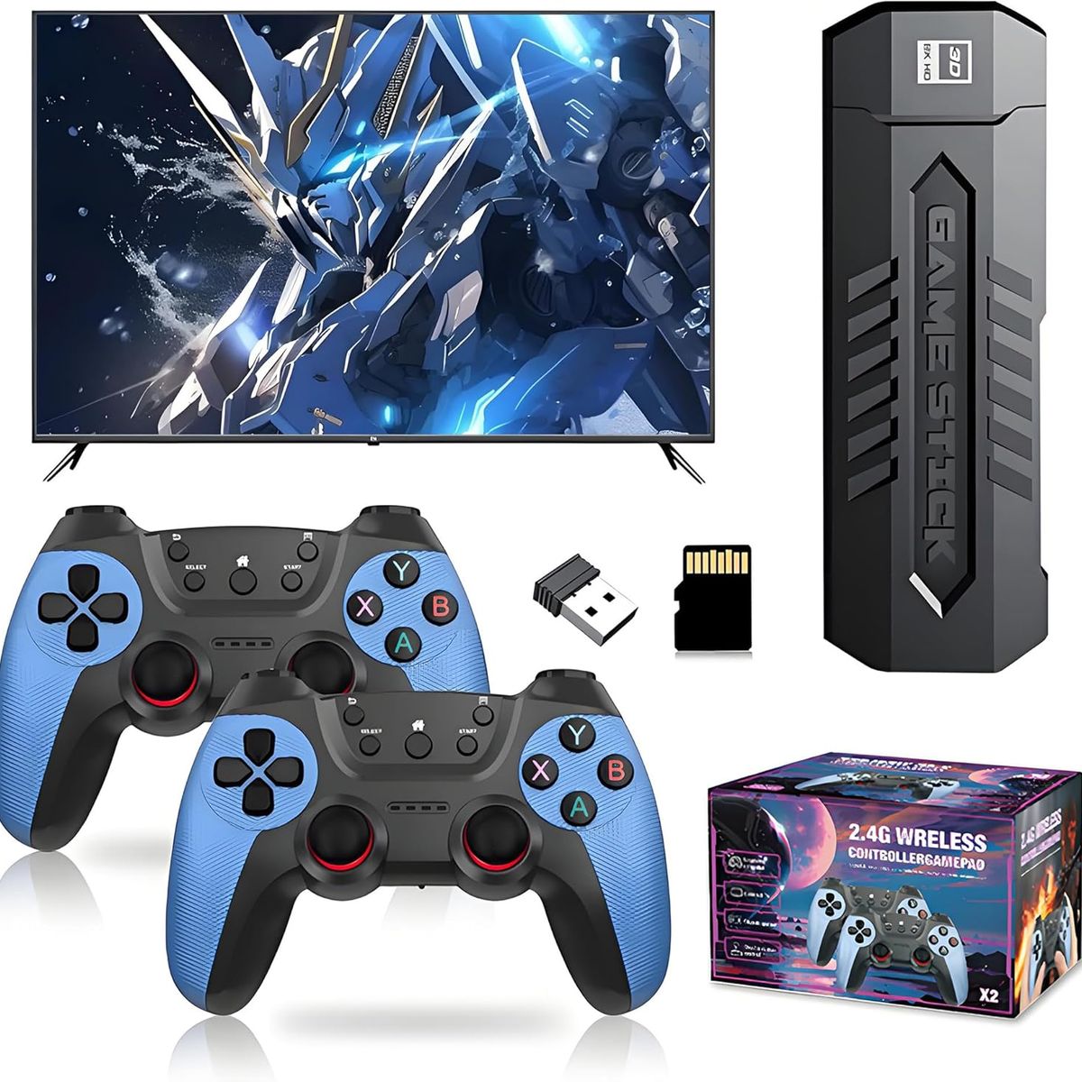 PUREPOWER - X2 Blue 4k retro Game stick videojuego doméstico de alta definición