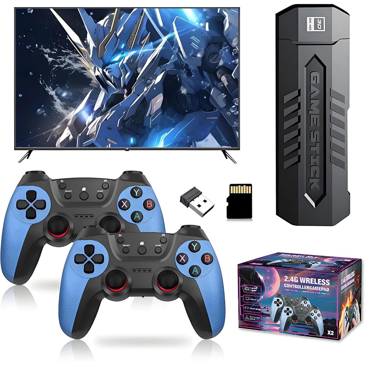PUREPOWER - X2 Blue 4k retro Game stick videojuego doméstico de alta definición