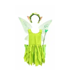 GENERICO - Disfraz Tinker Bell Niñas, Vestido Fiesta + Alas T 3-4