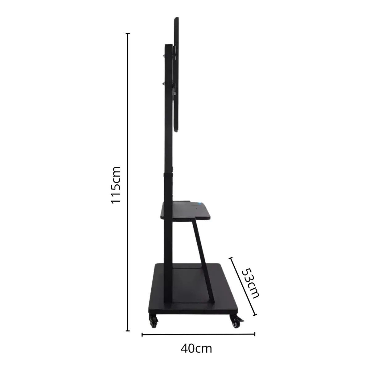 GENERICO - Soporte Tv Rack Movil Con Ruedas 32 A 55 Base Pedestal Stand Color Negro BELUG