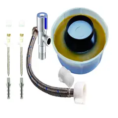 HOFFENS - Kit Instalacion Wc Completo Sello +pernos+ Flexible