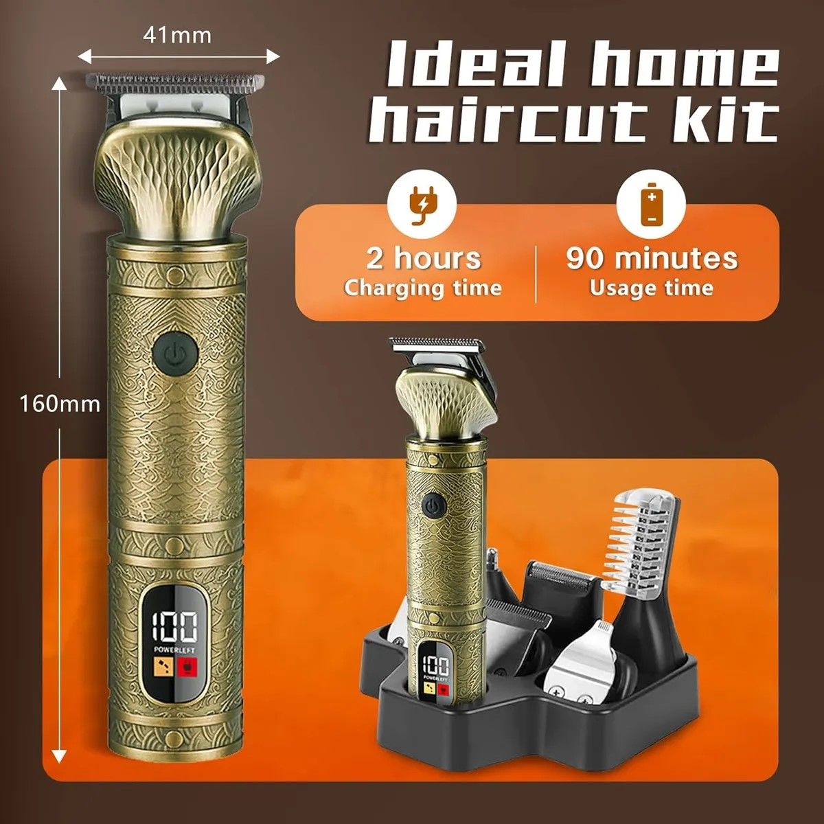 GENERICO - Kit Máquina Afeitadora 7 En 1 Eléctrica Impermeables Hombres BELUG