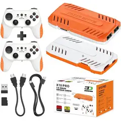 PUREPOWER - X10 PRO Retro Game Stick con más de 50000 juegos 4K HDMI HD Plug con 2 controladores