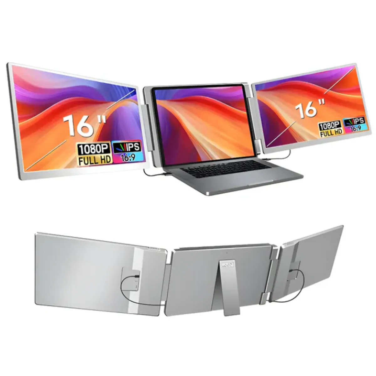 GENERICO - Monitor Doble Pantalla 16¨ Full HD 1920x1200 C-S11