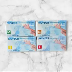 GENERICO - Guantes De Vinilo Jwonder Transparente 100 Unidades Talla XL