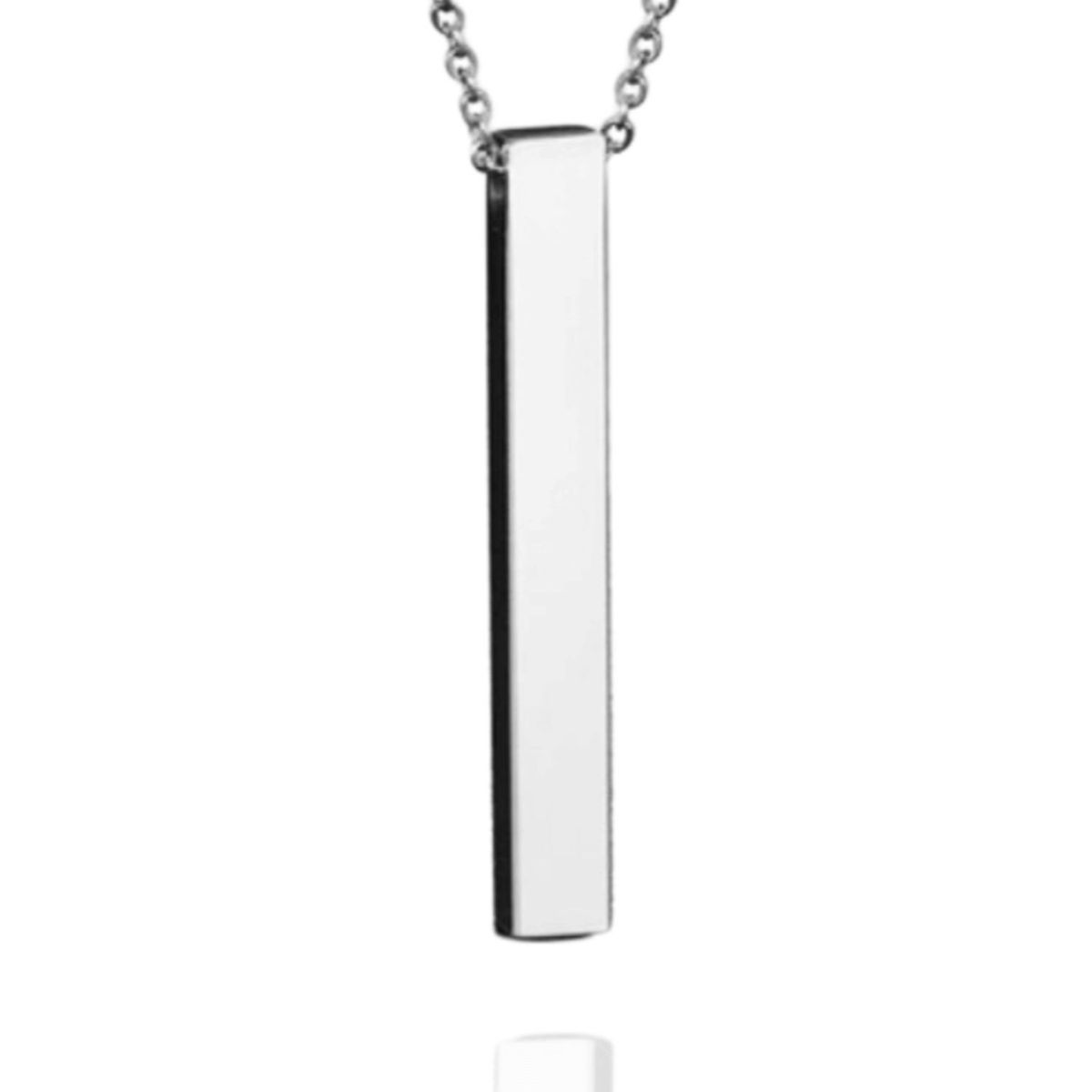 SAINT VENIK - Bar Pendant Collar Plateado Minimalista 55cm Saint Venik