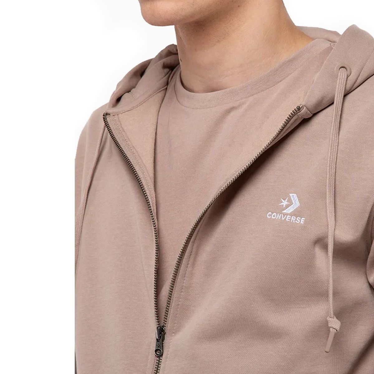 CONVERSE - Polerón Hombre Full Zip Converse Beige