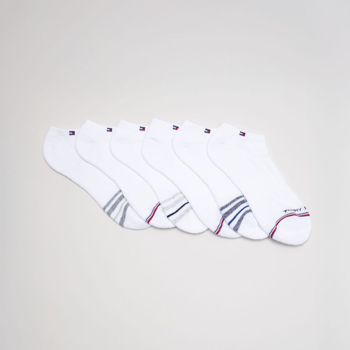 TOMMY HILFIGER - Pack De 6 Pares De Calcetines Invisibles Blanco Tommy Hilfiger