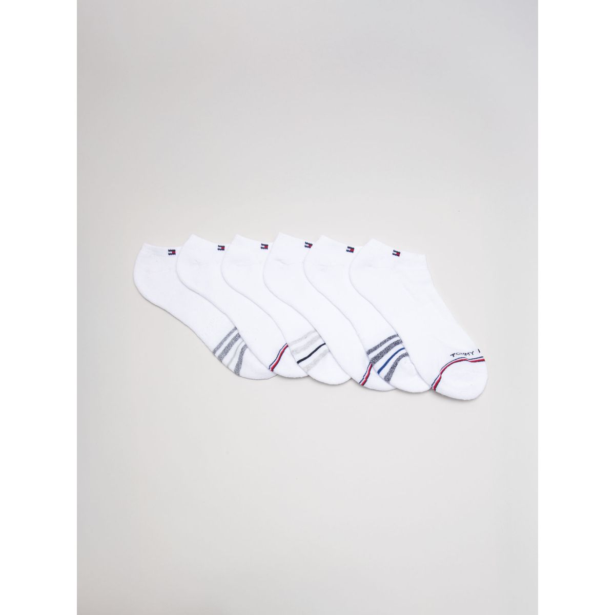 TOMMY HILFIGER - Pack De 6 Pares De Calcetines Invisibles Blanco Tommy Hilfiger