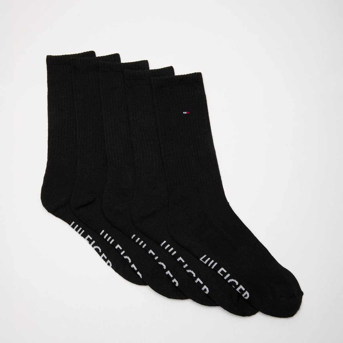 TOMMY HILFIGER - Pack De 5 Pares De Calcetines Athletic Negro Tommy Hilfiger