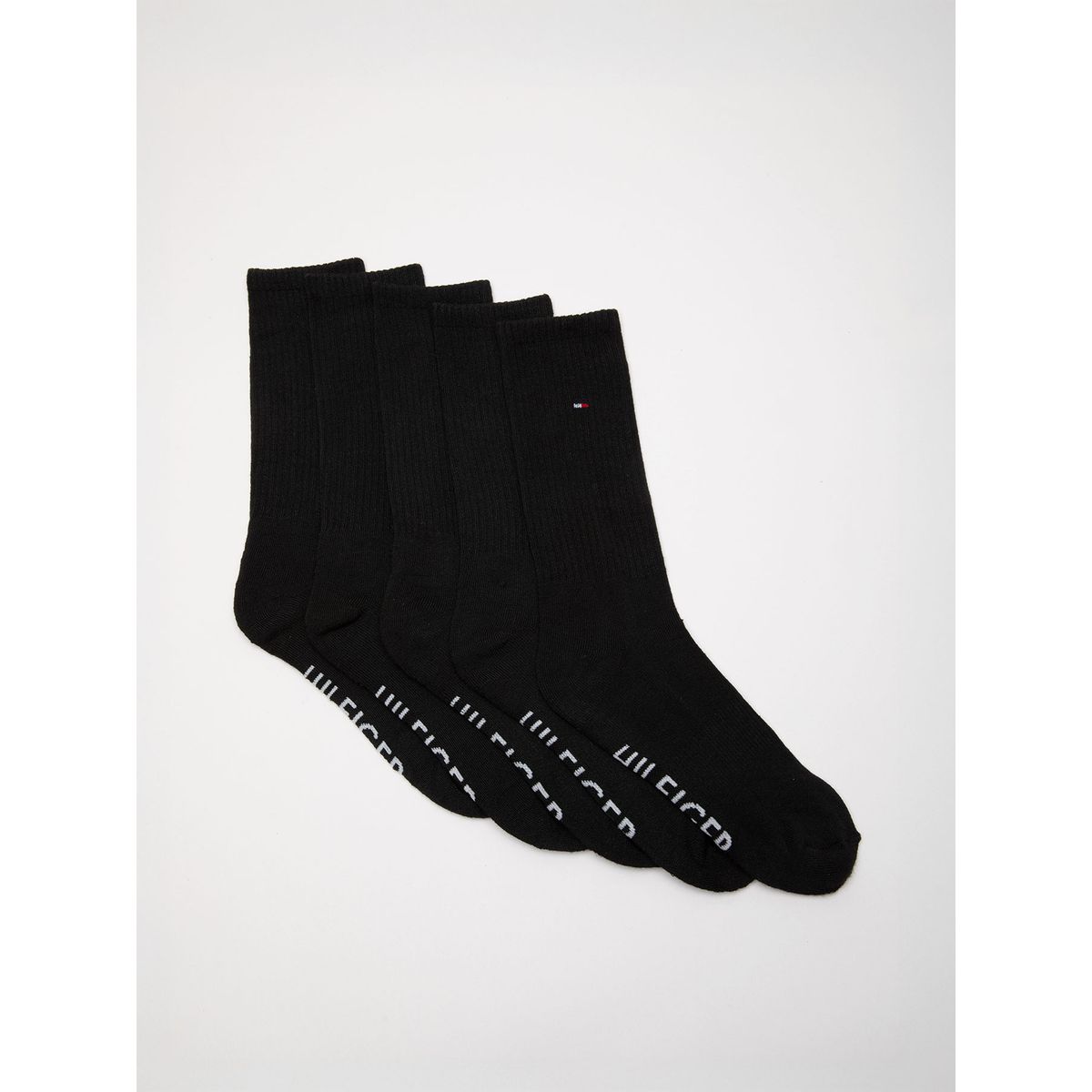 TOMMY HILFIGER - Pack De 5 Pares De Calcetines Athletic Negro Tommy Hilfiger