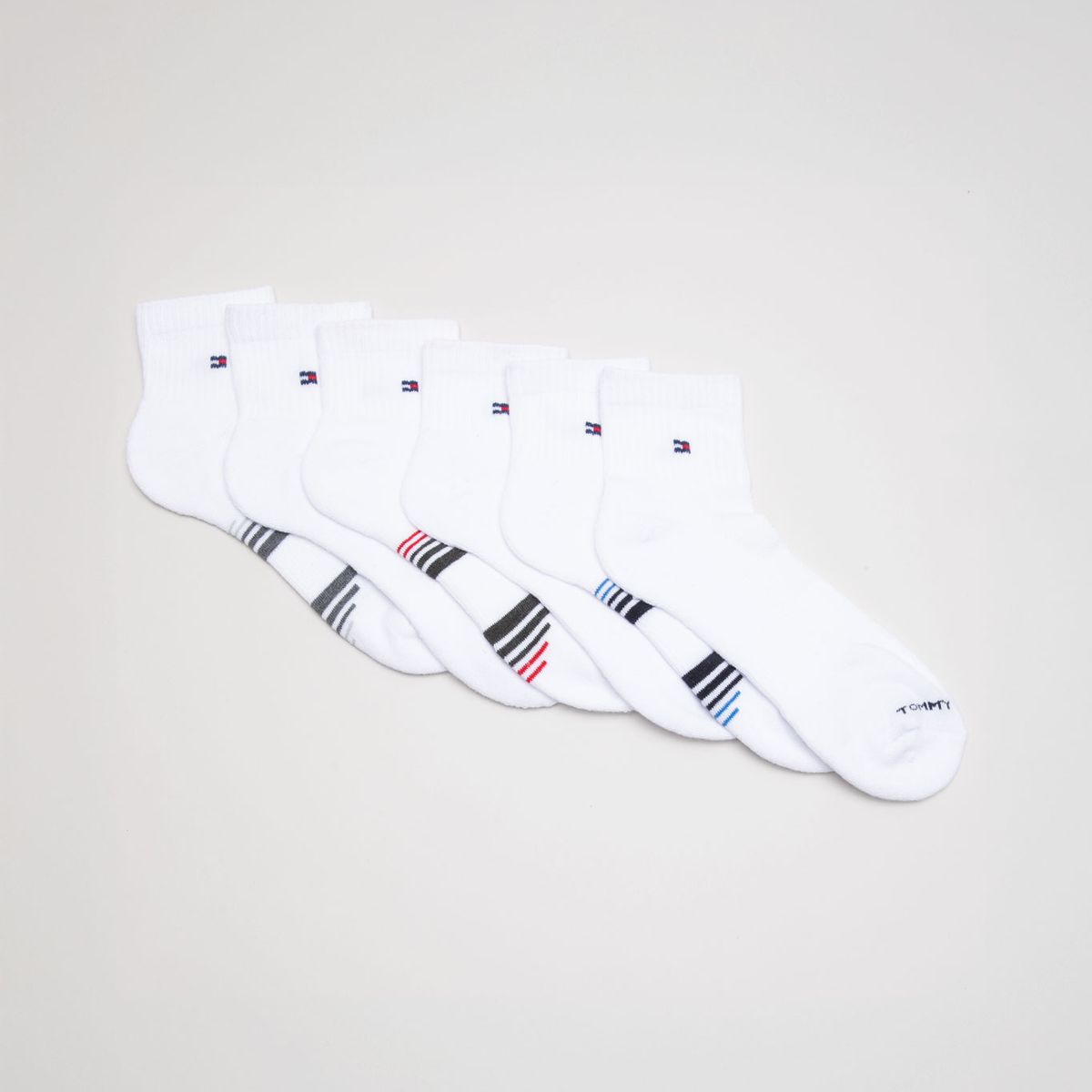 TOMMY HILFIGER - Pack De 6 Pares De Calcetines Tobilleros Blanco Tommy Hilfiger