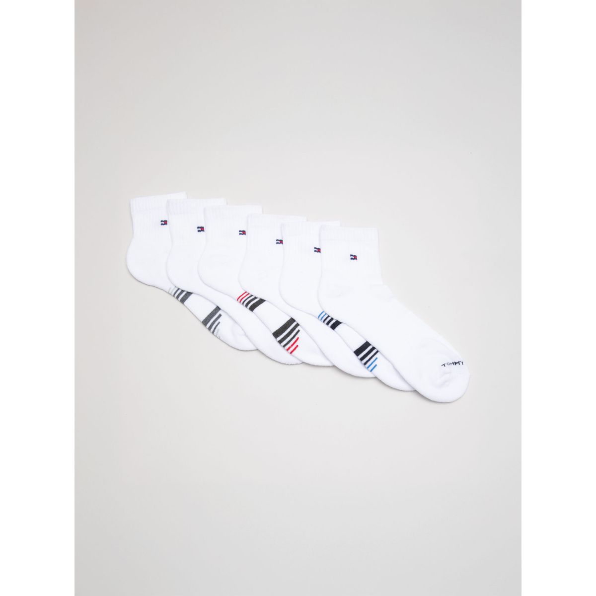 TOMMY HILFIGER - Pack De 6 Pares De Calcetines Tobilleros Blanco Tommy Hilfiger