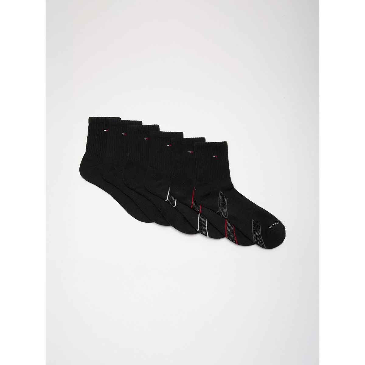 TOMMY HILFIGER - Pack De 6 Pares De Calcetines Tobilleros Negro Tommy Hilfiger