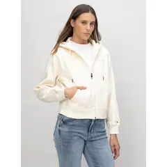 TOMMY HILFIGER - Polerón Con Logo Gráfico Blanco