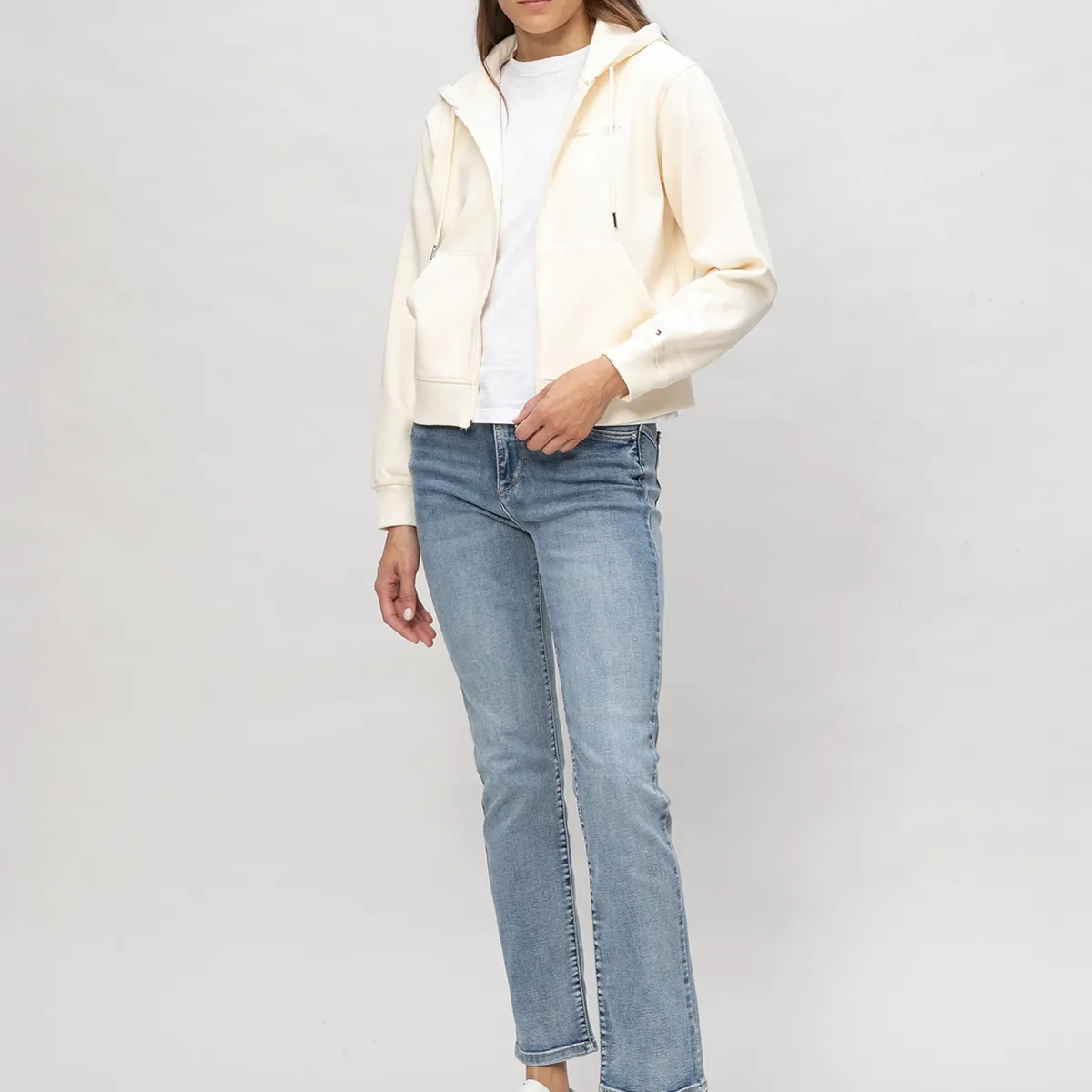 TOMMY HILFIGER - Polerón Con Logo Gráfico Blanco Tommy Hilfiger