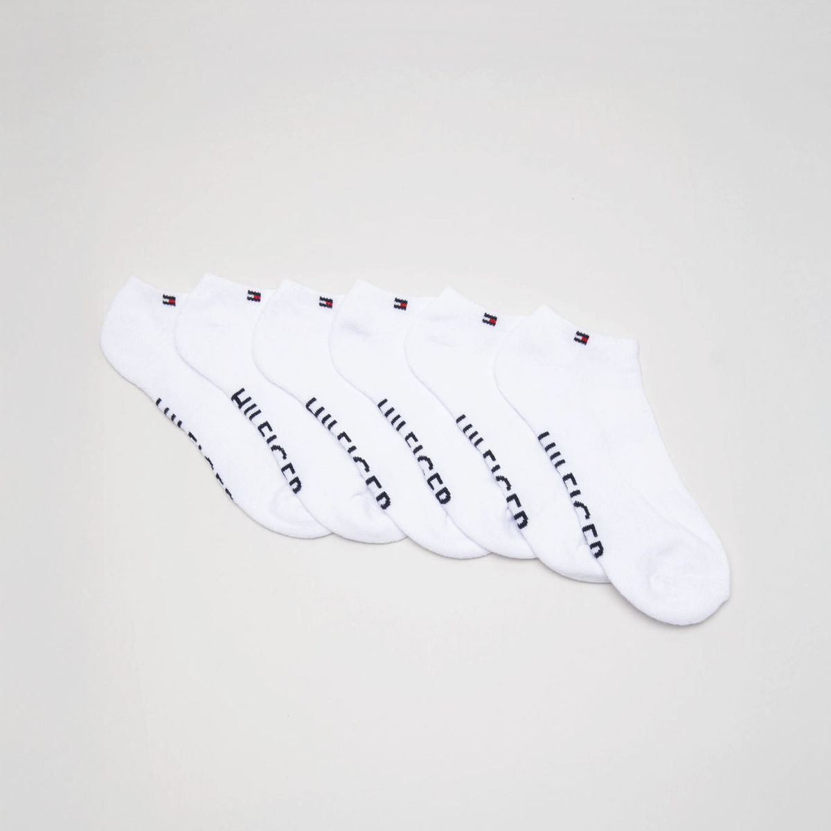 TOMMY HILFIGER - Pack De 6 Pares De Calcetines Invisibles Blanco Tommy Hilfiger