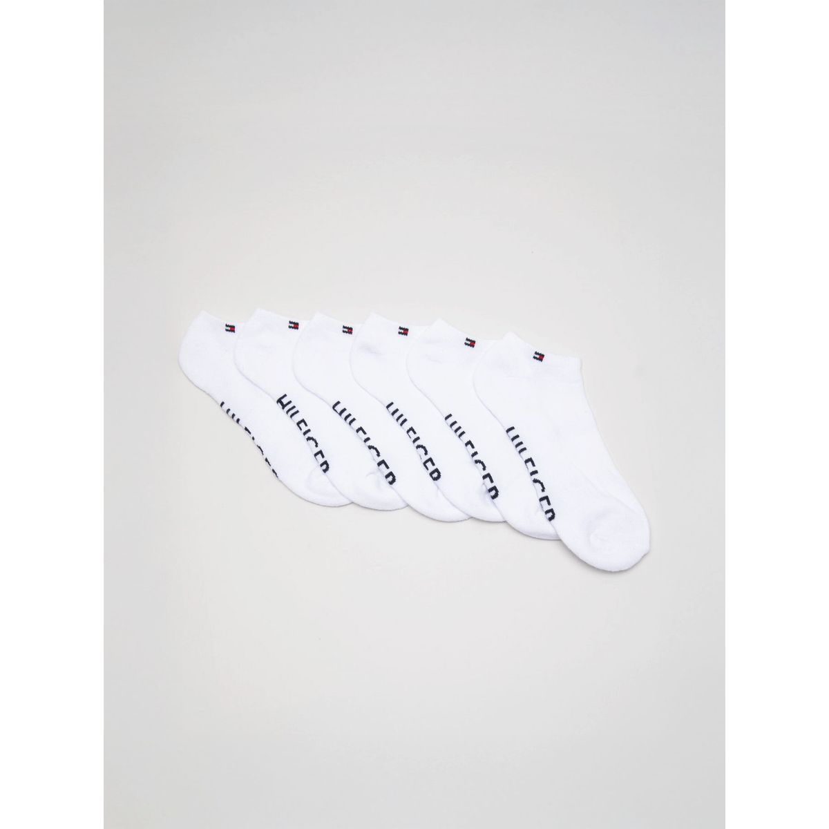 TOMMY HILFIGER - Pack De 6 Pares De Calcetines Invisibles Blanco Tommy Hilfiger
