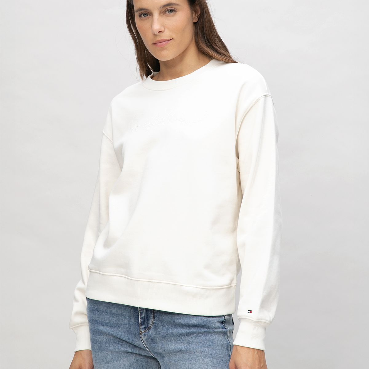 TOMMY HILFIGER - Polerón Con Logo Gráfico Blanco Tommy Hilfiger