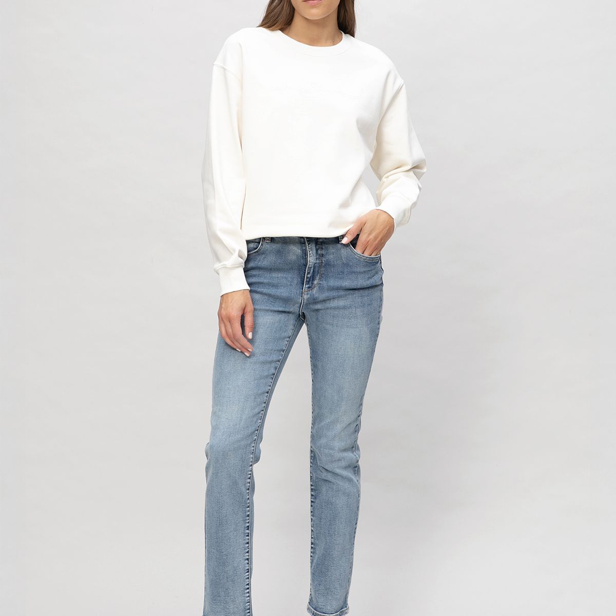 TOMMY HILFIGER - Polerón Con Logo Gráfico Blanco Tommy Hilfiger