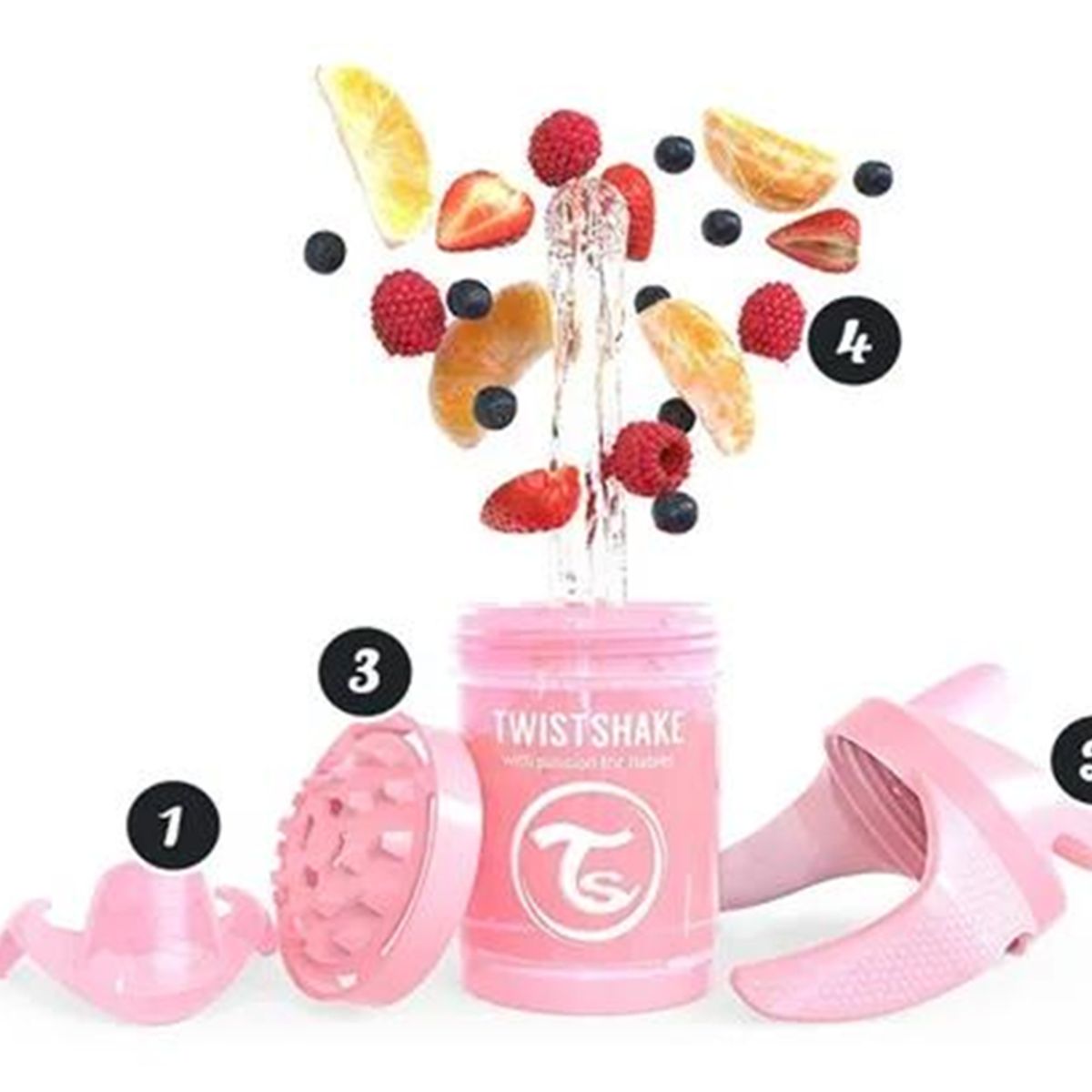 TWISTSHAKE - Vaso Anti Derrame Mini Cup 230 ml Twistshake Blanco