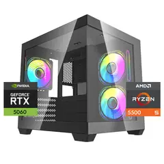 OEM - Pc Gamer Warrior Plus: Ryzen 5 5500, 500GB, 16gb, M.2, RTX 5060 8gb
