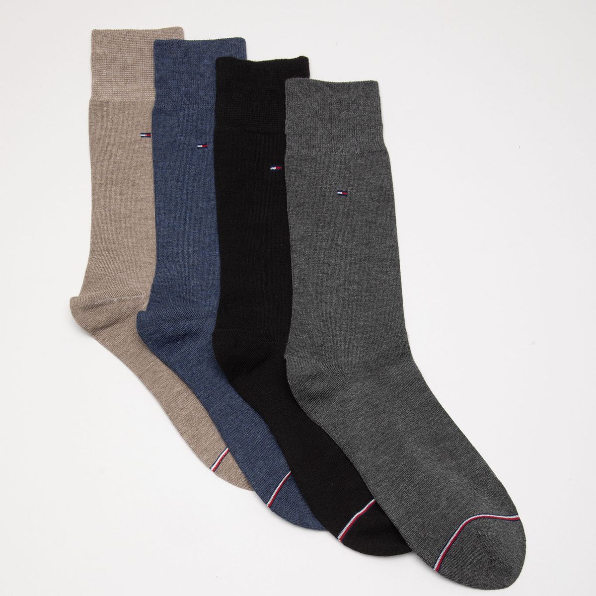 TOMMY HILFIGER - Pack De 4 Calcetines Para Vestir Azul Tommy Hilfiger