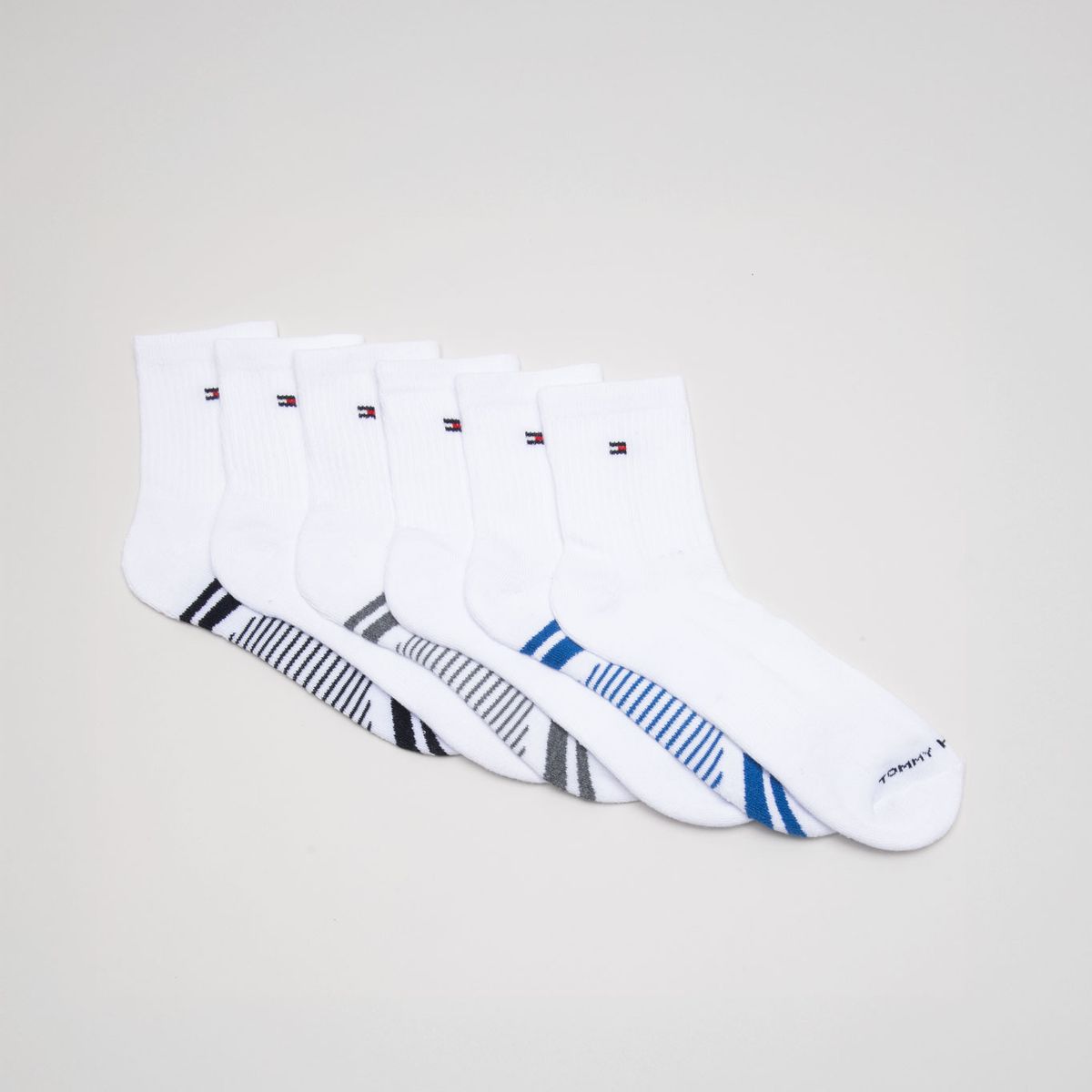 TOMMY HILFIGER - Pack De 6 Pares De Calcetines Tobilleros Blanco Tommy Hilfiger