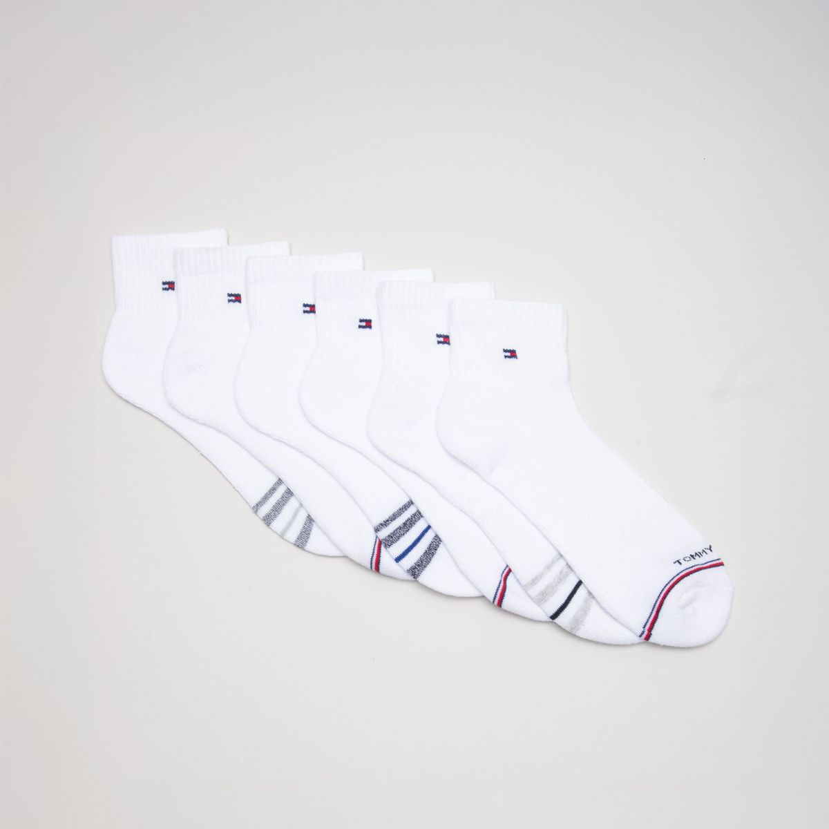 TOMMY HILFIGER - Pack De 6 Pares De Calcetines Tobilleros Blanco Tommy Hilfiger