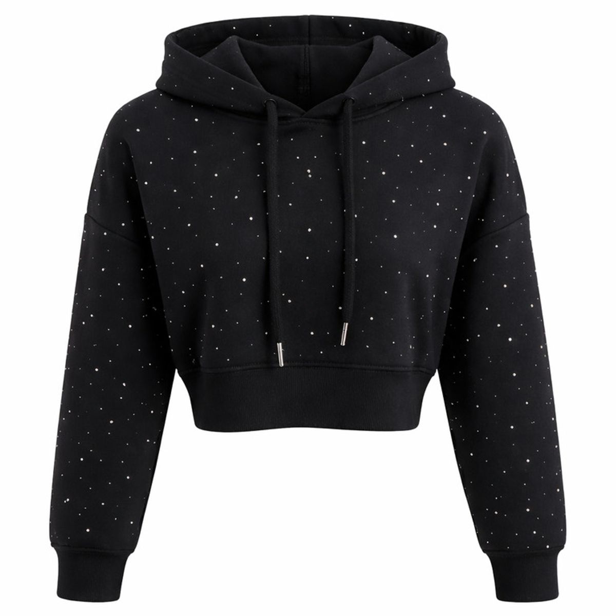 KIBOU - Chaleco Polerones Crop Juvenil Con Capucha Diseños Brillantes