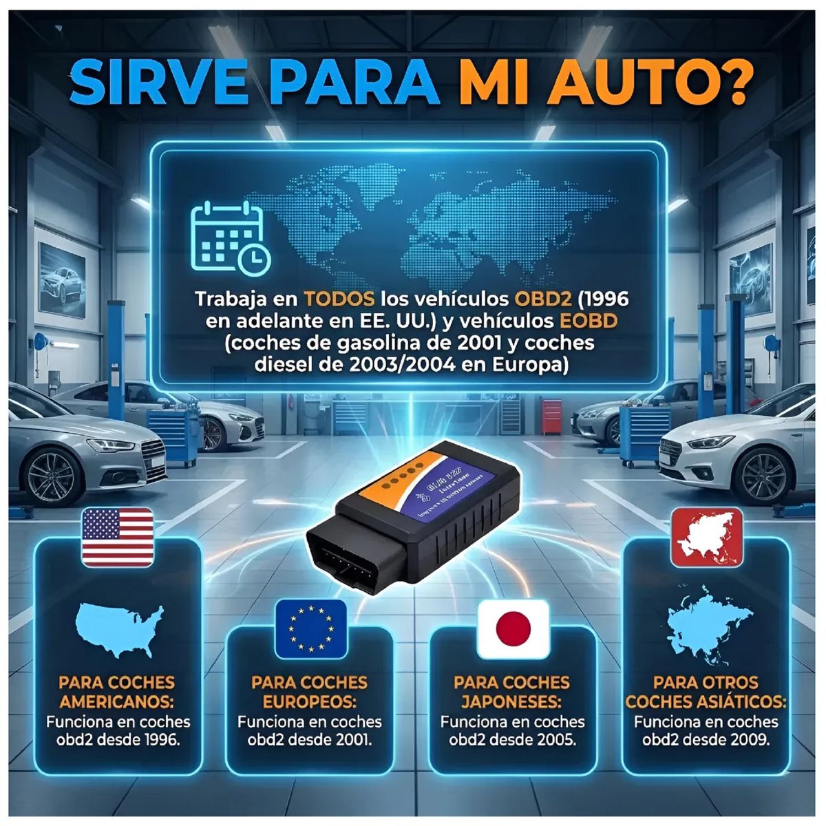 GENERICO - Scanner Automotriz Mini Elm327 Bluetooth Obd2 V2 1