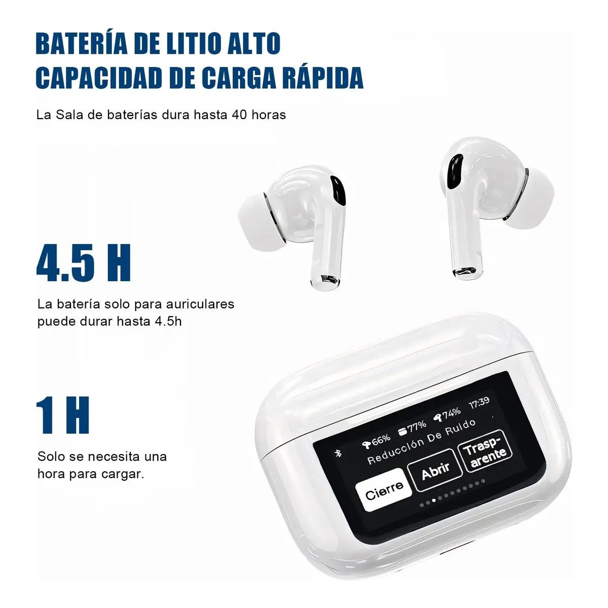 GENERICO - Tws Auricular Pantalla Bluetooth Inalámbrico Con Ancenc BELUG