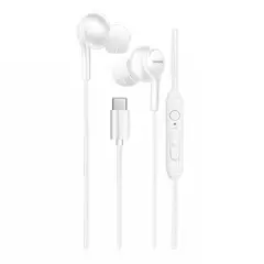 MOTOMO - Audifono Con Cable Usb-c Manos Libre Control Volumen Blanco