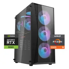 OEM - Pc Gamer Warrior Plus: Ryzen 5 5500, 500gb,32gb, M.2, RTX 5060 8gb