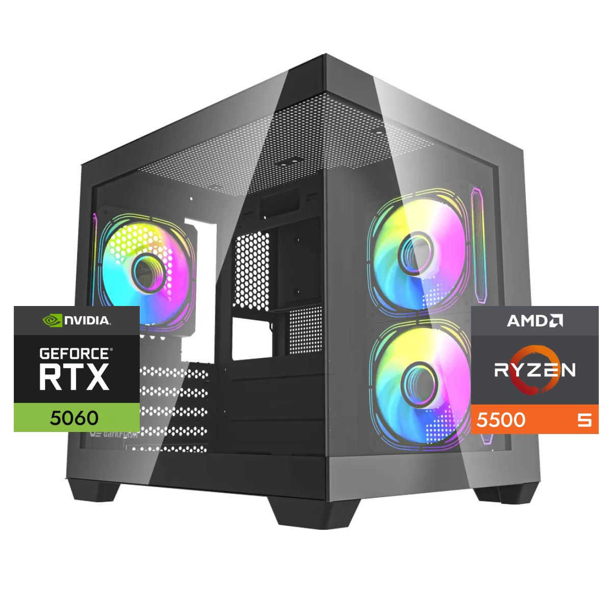 OEM - Pc Gamer Warrior Plus: Ryzen 5 5500, 2TB, 16gb, M.2, RTX 5060 8gb
