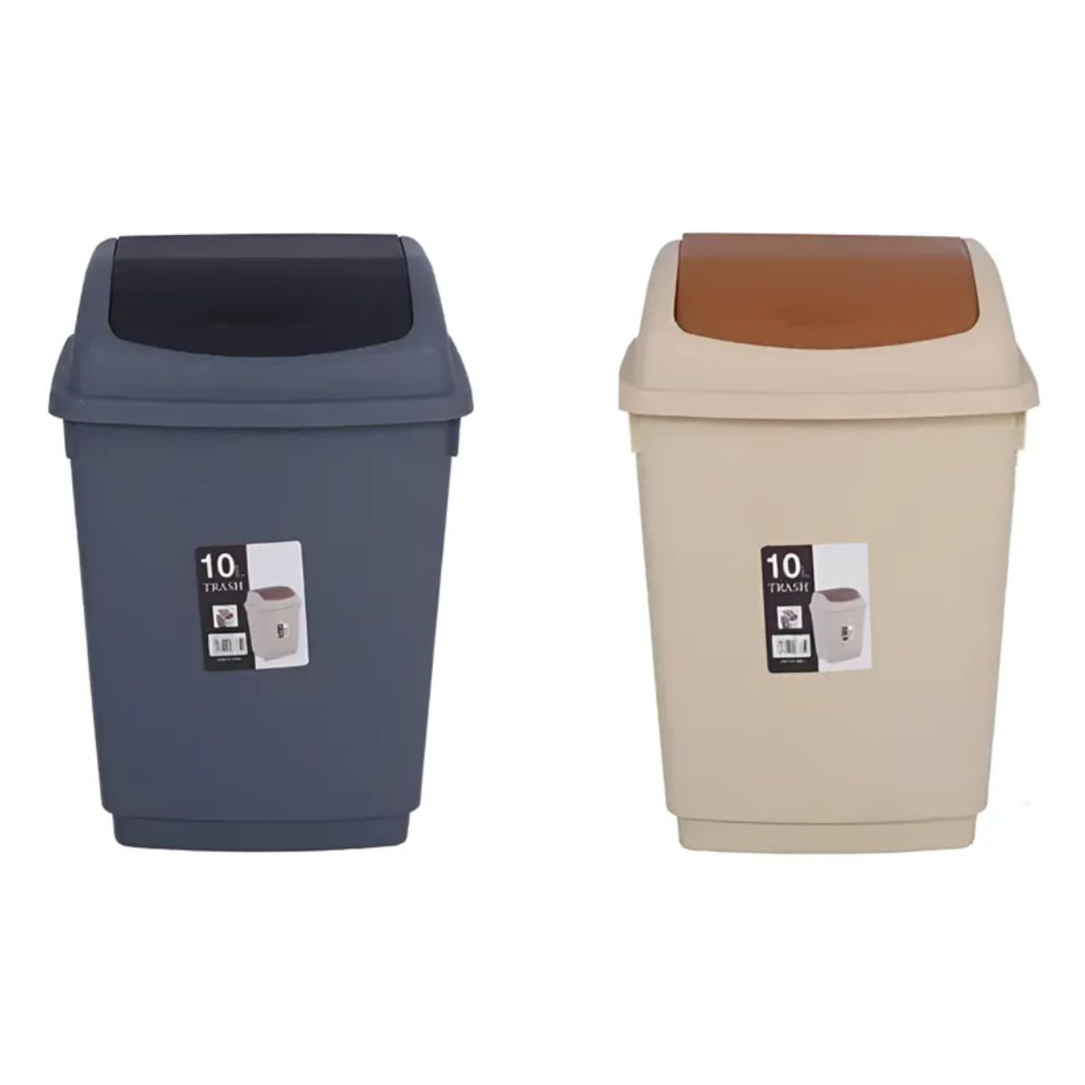 GENERICO - Basurero 10 L Plástico con Tapa