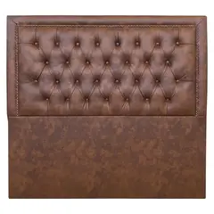 VINTAGE MOBEL - Respaldo Capitone Rahmen Queen Ecocuero Café