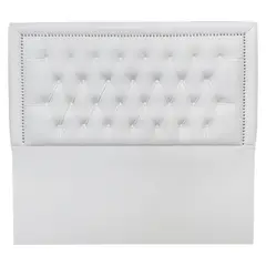 VINTAGE MOBEL - Respaldo Capitone Rahmen Queen Ecocuero Blanco