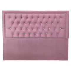 VINTAGE MOBEL - Respaldo Capitone Rahmen Full Size Felpa Palo Rosa Diamante