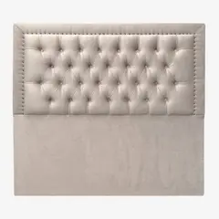 VINTAGE MOBEL - Respaldo Capitone Rahmen King Felpa Beige