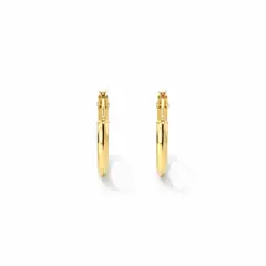 JB JOYAS BARON - Aros Oro Amarillo 18kt Argollas Lisas 20MM