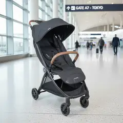 BEBESIT - Coche de Paseo Aire Cabina Ultra compacto Negro