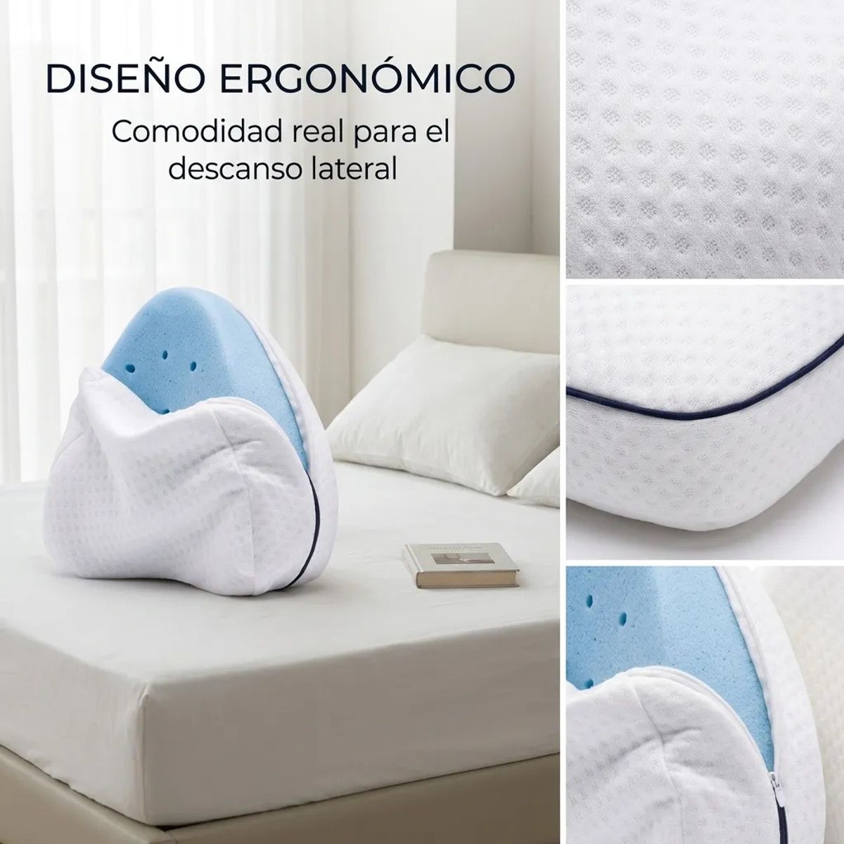 ARMONIA - Almohada para Piernas Memory Foam Confort Ergonómico