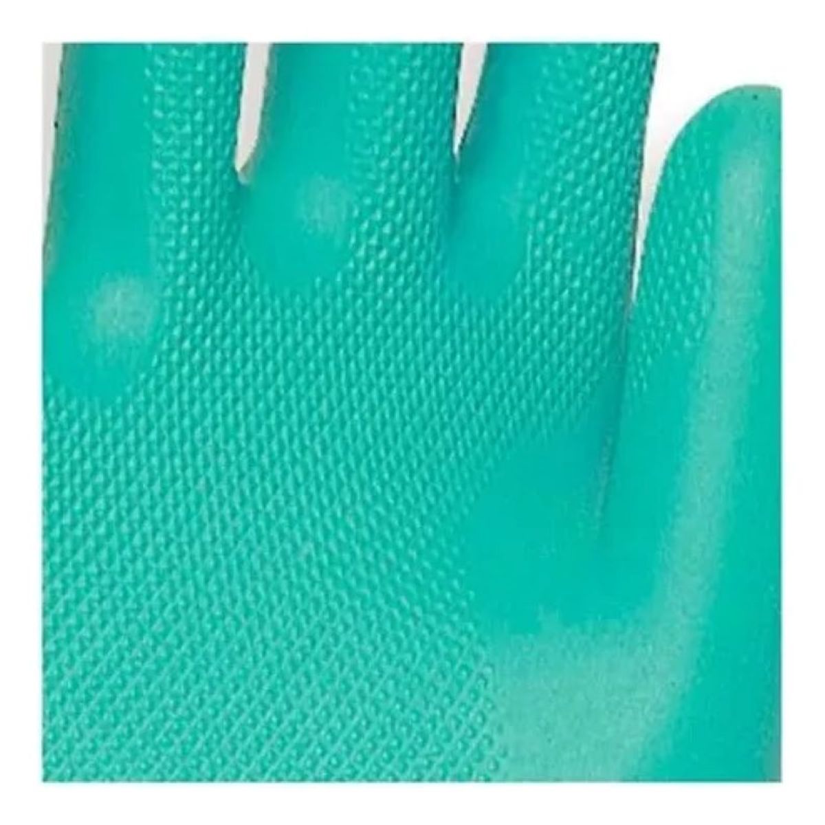 METALFER - Guantes Nitrilo Verde Flocados Talla M