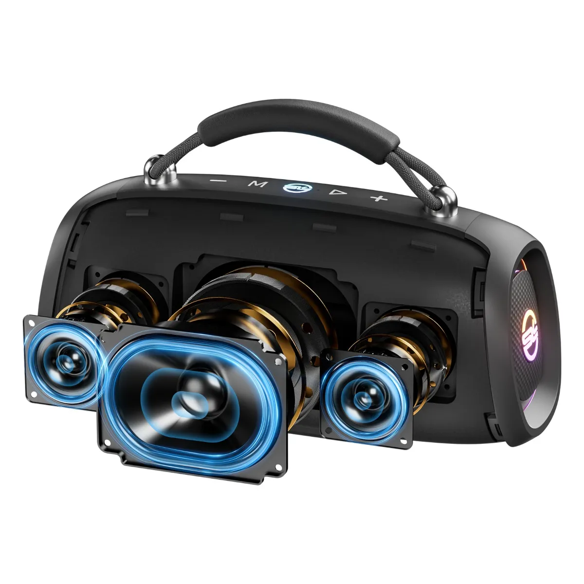 CASTLETEC - Parlante Altavoz Bluetooth 5.3 100W 9000 mAh IPX6 TWS SODLK T330