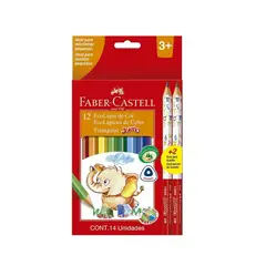 FABER-CASTELL - Lapices de colores Jumbo12 und + 2 grafito FABER CASTELL